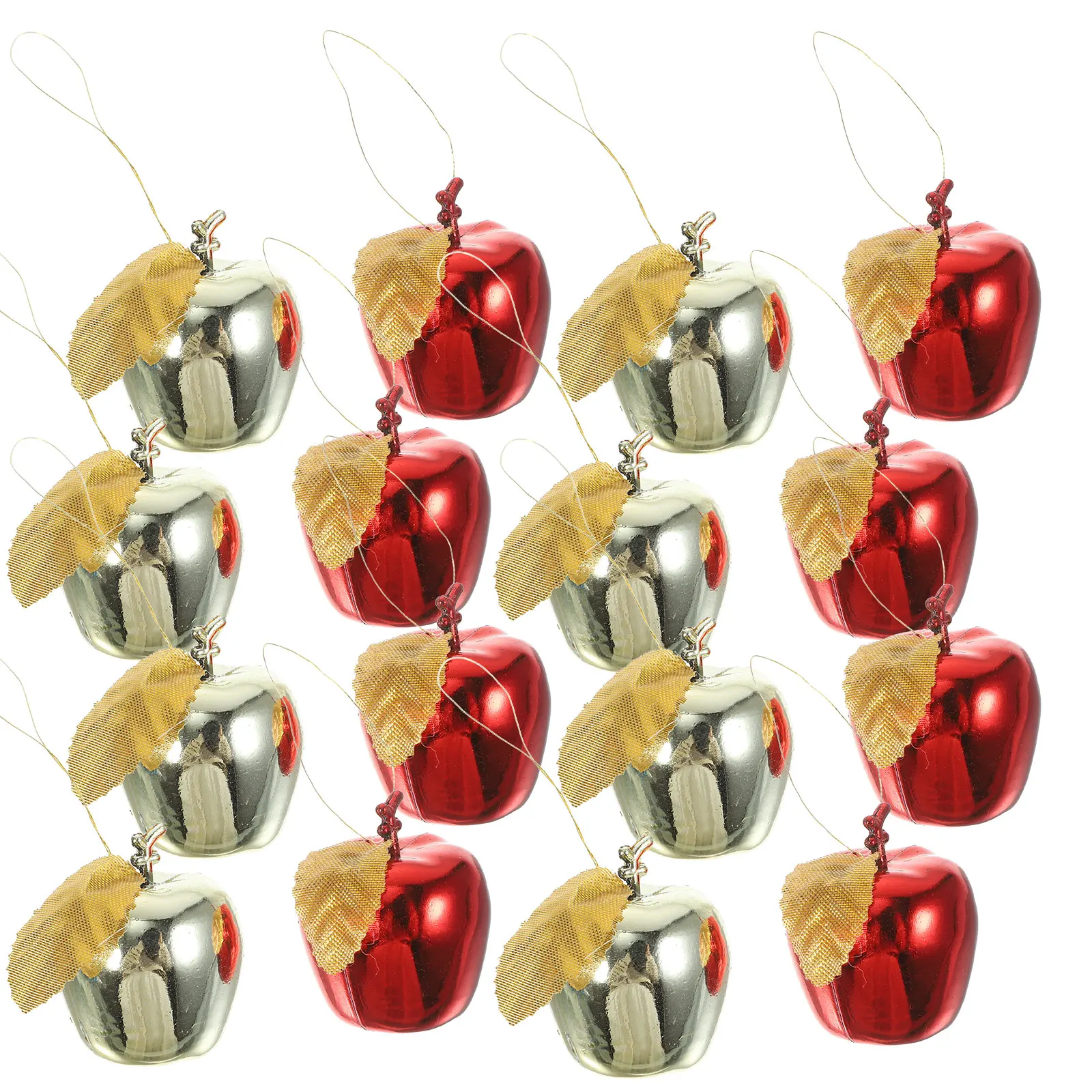 

24Pcs Simulation Apple Hanging Ornaments Premium Plastic Christmas Tree Decorations for Party Wedding Home Office Holiday