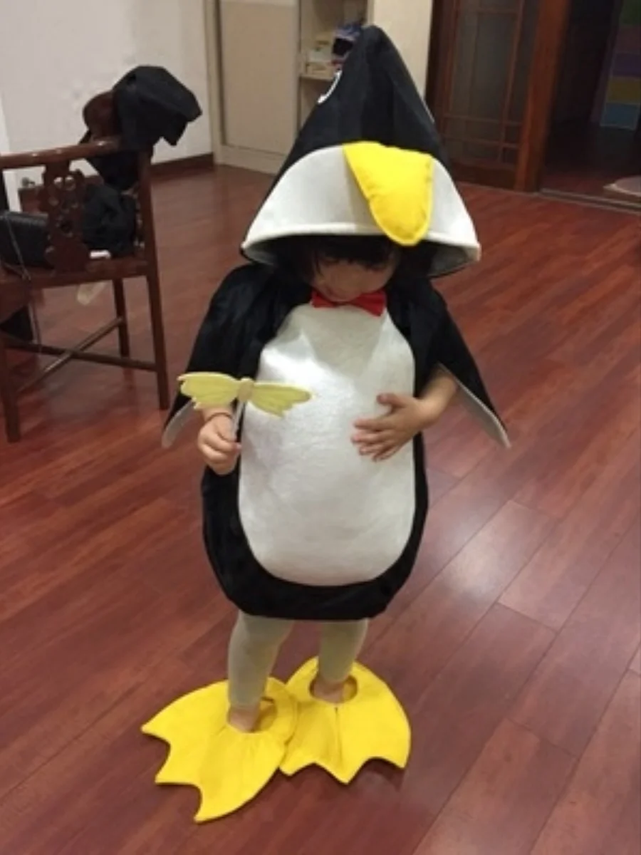 زي أداء كرتوني جديد للأطفال على شكل بطريق، ملابس رقص للأولاد والبنات، ملابس أطفال لمرحلة الروضة