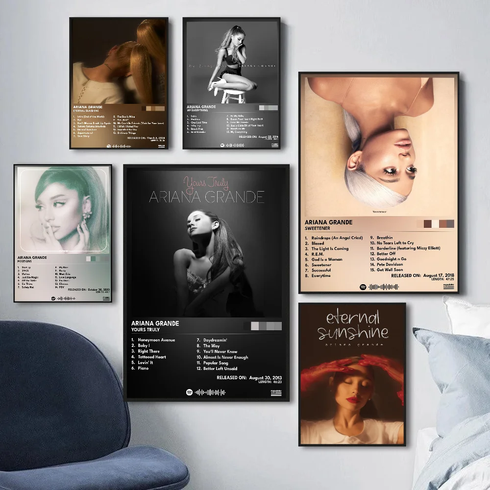 Sänger A-Arianas-G-Grandes Anime-Poster, klebriges HD-Qualitätsposter, Wandkunst, Malerei, Studie, Wanddekoration