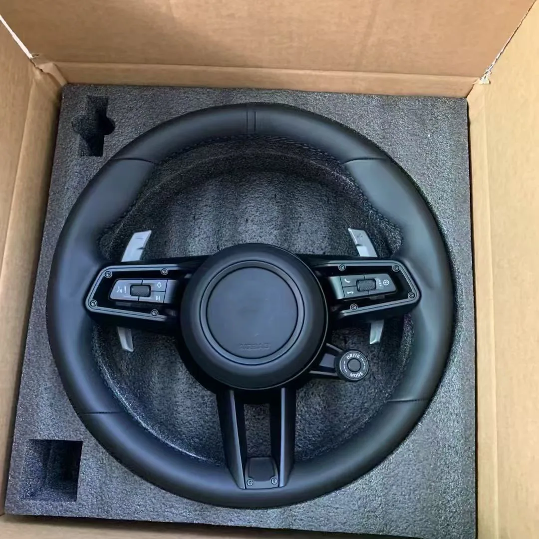 Picture 7: Leather Multi-Functional Non-Slip Car Steering Wheel for Porsche Cayenne 2011-2017 Car Accessories Without airbags