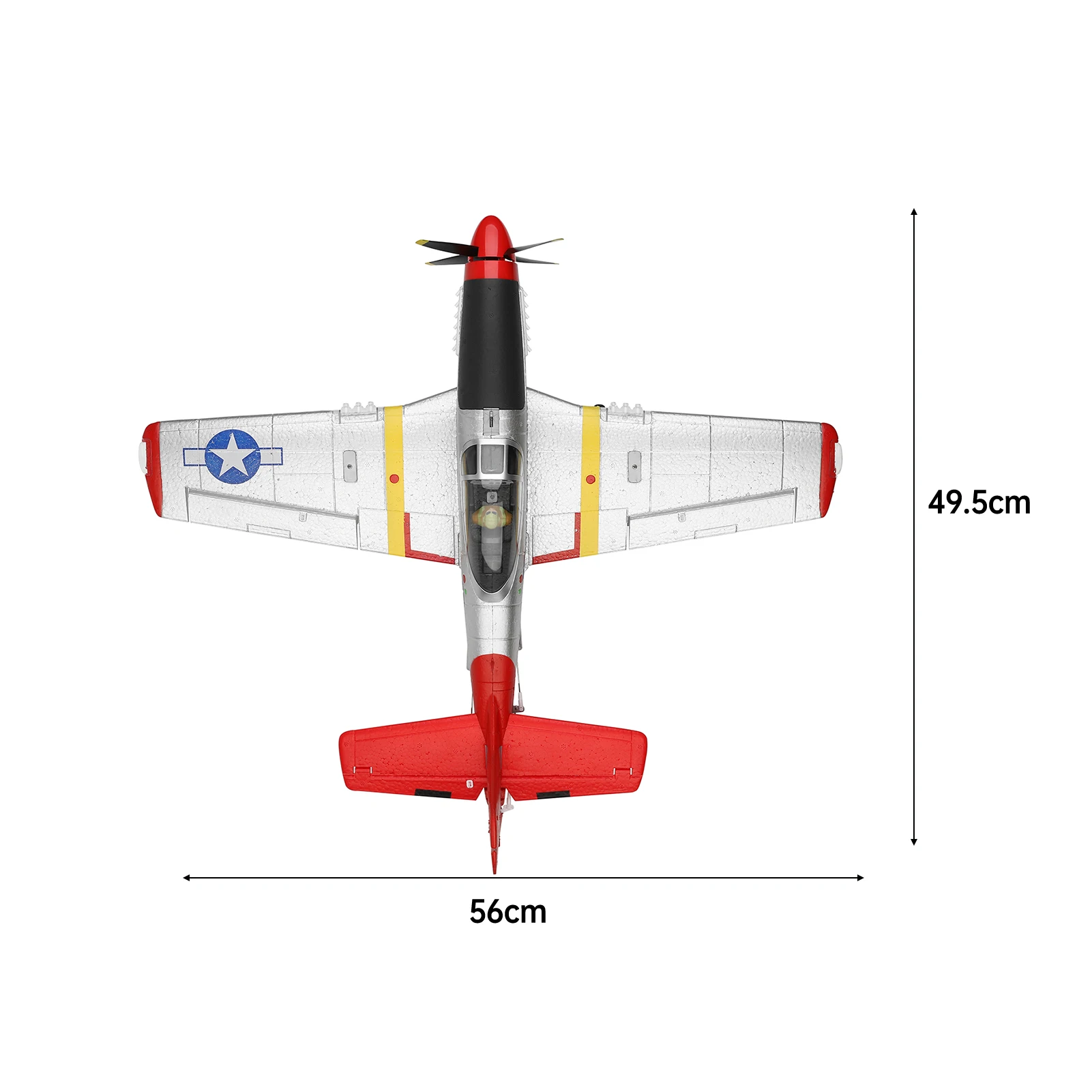 RC Airplane 2.4GHz 6CH EPP RC Plane 4 Motor RC Aircraft Toys for Adult Kids with Function Gravity Sensing Stunt Roll Cool Light