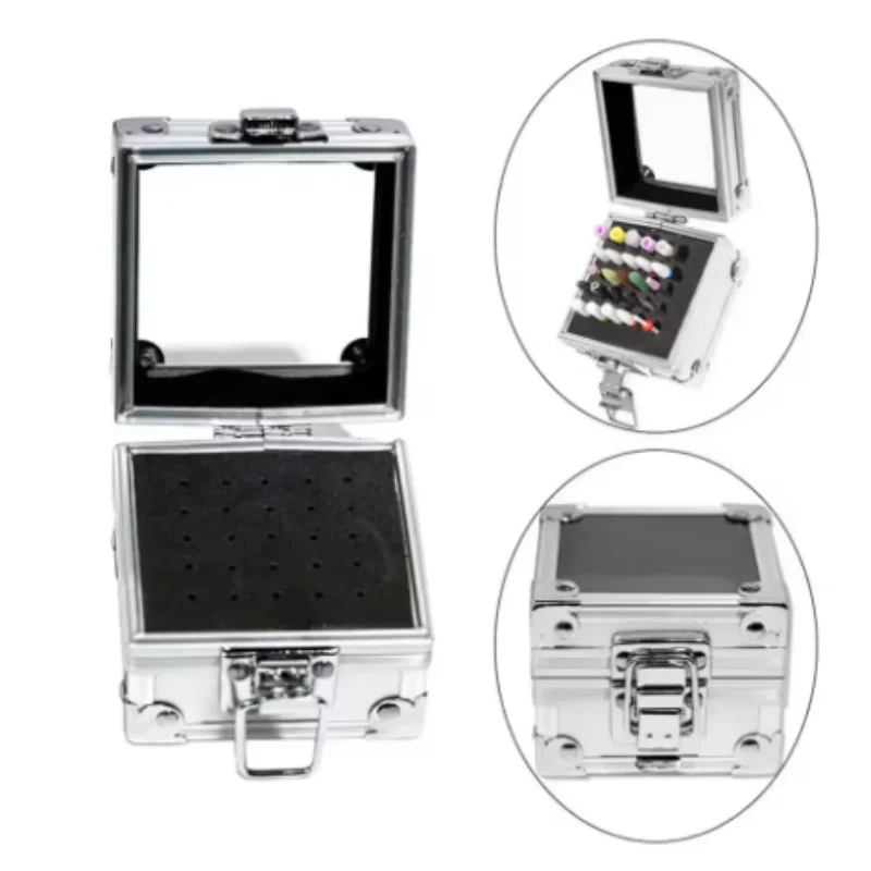 Nail Drill Bits Storage Aluminum Box Portable Manicure Grinding Head Display Case Organizer Container for Nail Art Salon - view 5