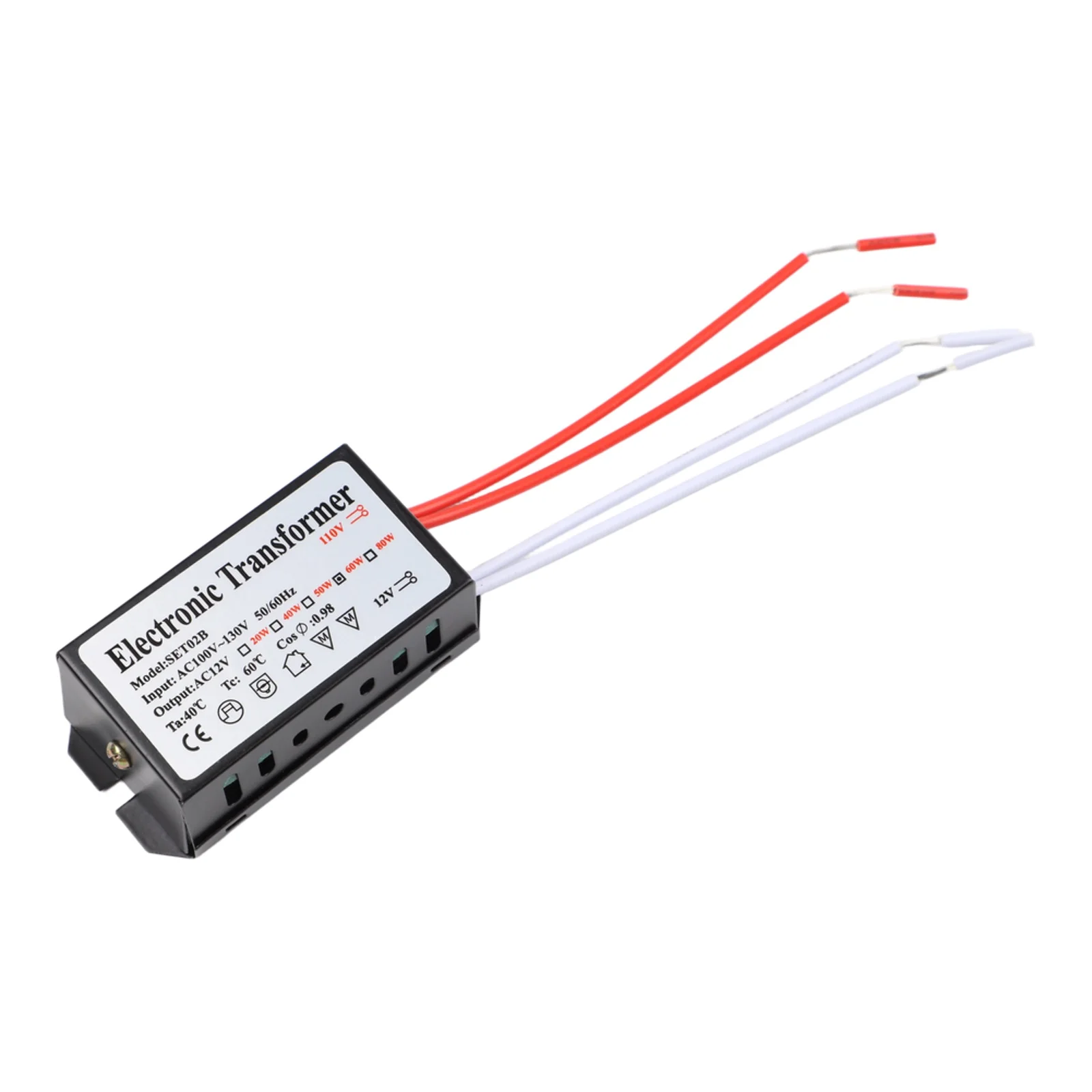 AC12V Electronic Transformer for Xenon and LED AC110V-130V Input 50 60Hz for ultra Thin Shell Construction AC12V