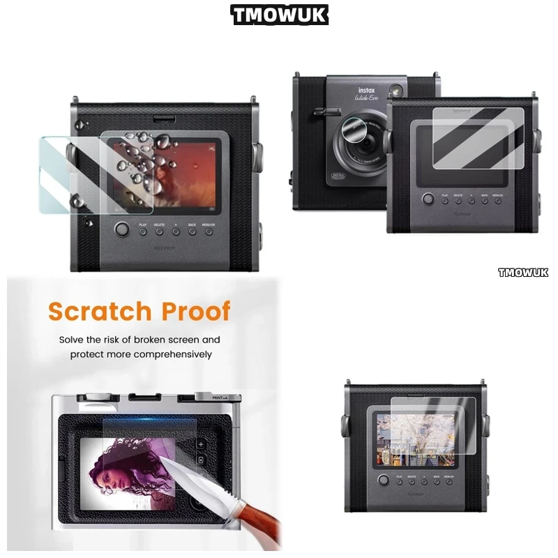 

For Fujifilm Instax WIDE EVO Mini Evo: Precision-Fit Tempered Glass Screen Film, 9H Anti-Scratch, HD Clear, Camera LCD Protectiv