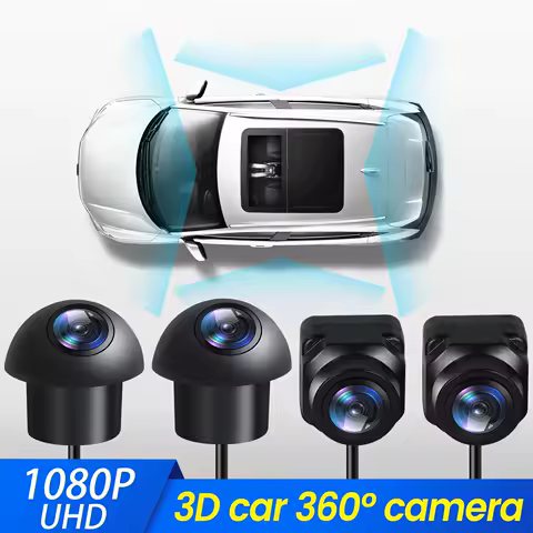Navifly 360 ° 파노라마 카메라 시스템, 오른쪽 왼쪽 전면 후면 뷰 카메라, 1080P UHD 버드 뷰 카메라, 안드로이드 자동 라디오, 나이트 비전