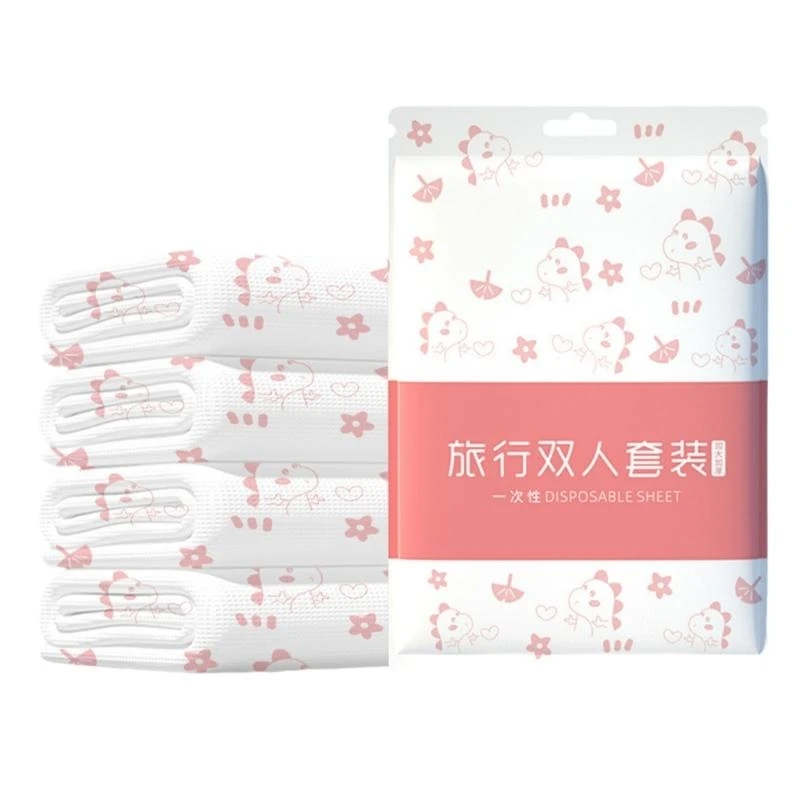 F68E Portable Bedding Set 3/4Pieces Set with Soft and Comfortable for Hotels and Guesthouses and Travel
