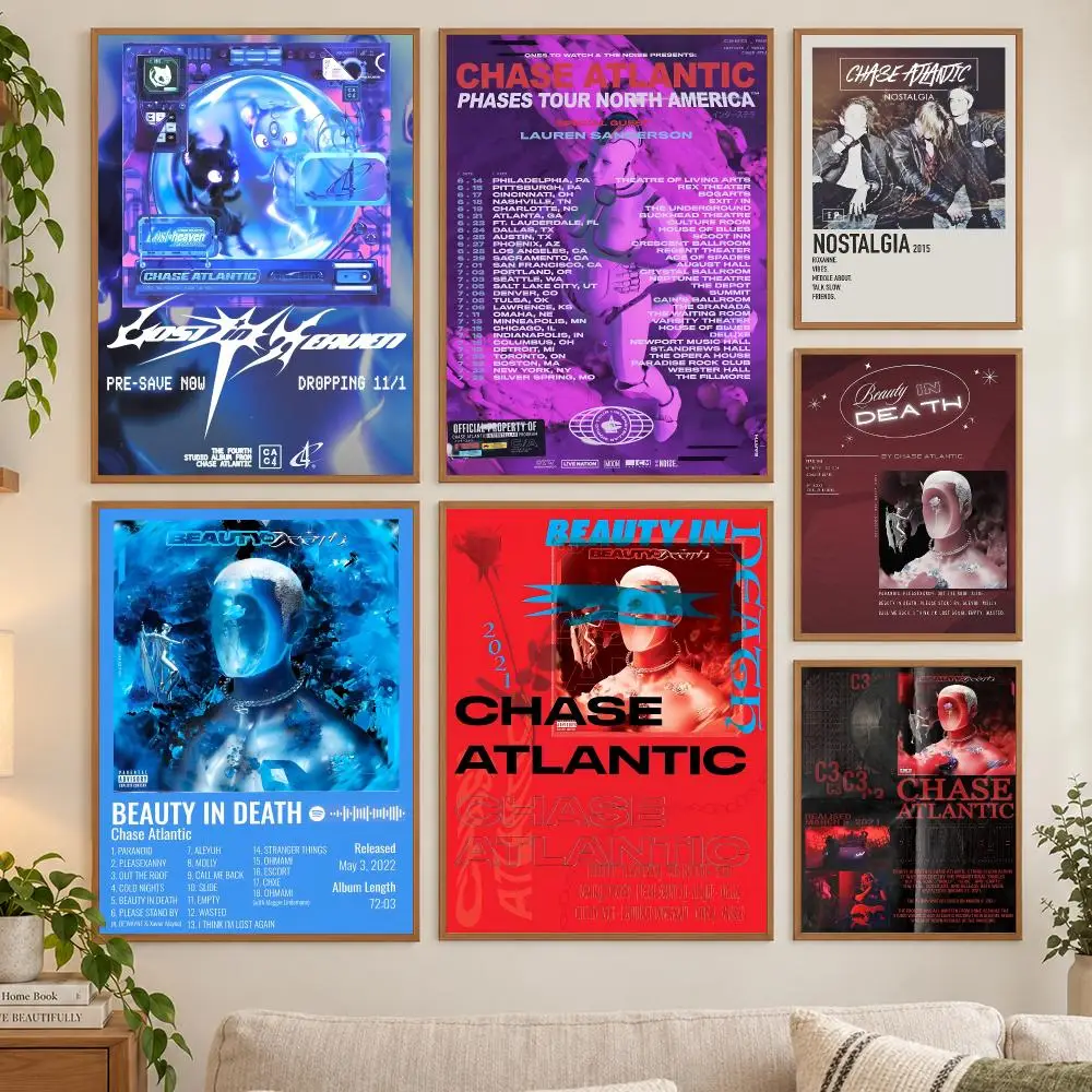 Band C-Chase Atlantic Album Cover Poster HD Art Sticky Wall Waterproof Home Living Room Bedroom Bar Aesthetic Decoration