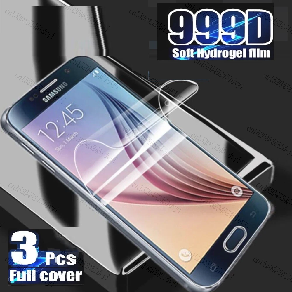 Film de protection d'écran en hydrogel, 3 pièces, pour Samsung Galaxy A3 A5 A7 J3 J5 J7 2016 2017 J2 J4 J7 Core J5 Prime S7