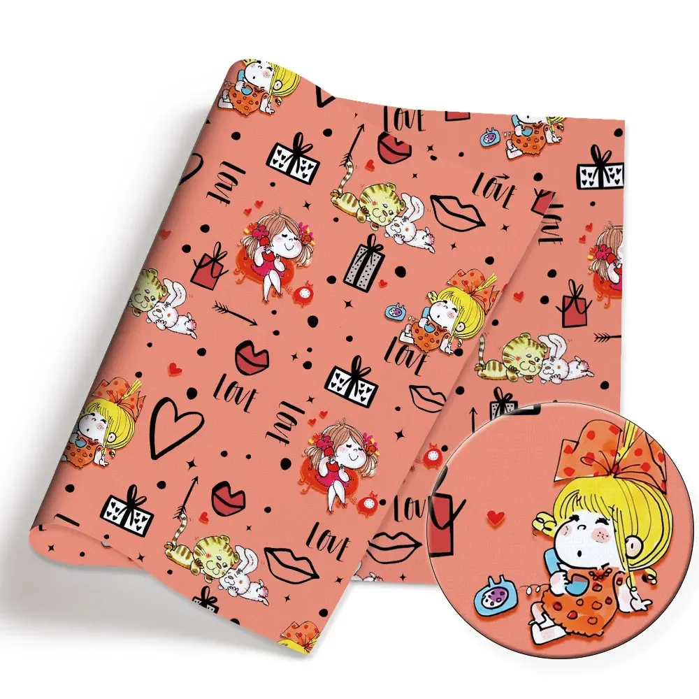 الكرتون النسيج الساخن DIY140 * 50 سنتيمتر اليدوية الخياطة خليط اللحف فستان طفل ورقة المنزل قماش مطبوع النسيج الخياطة الاطفال فابري