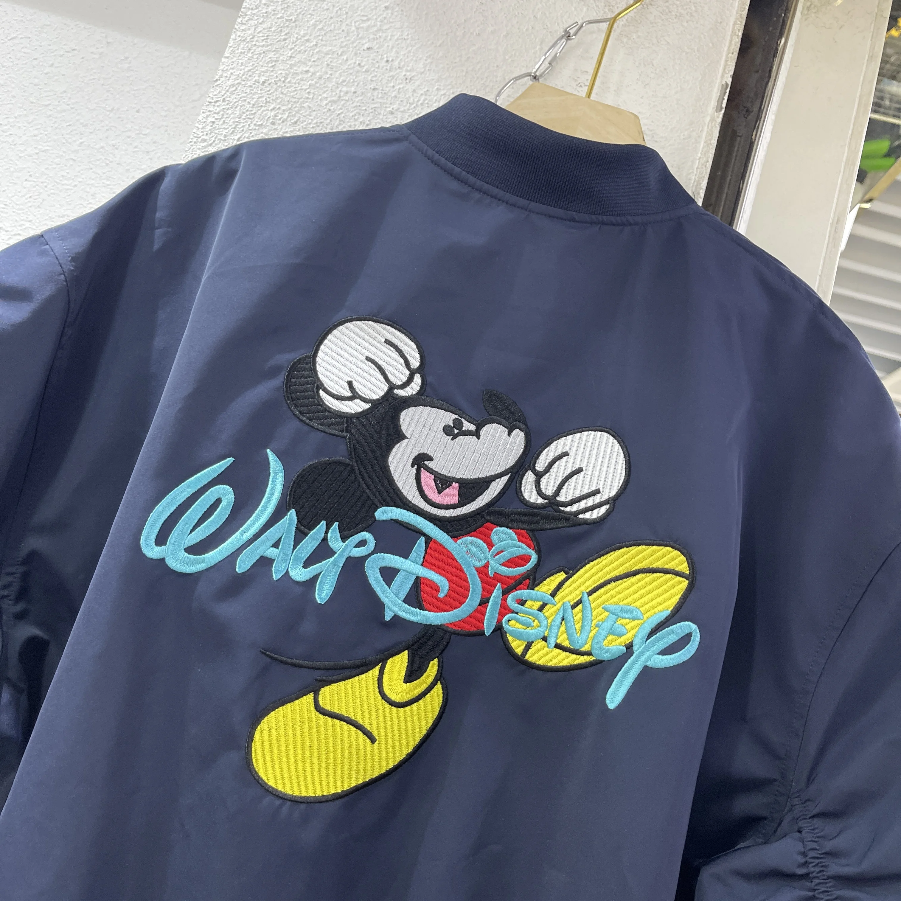 Autumn New Women's Jacket American Retro Design Cartoon Embroidery Casual Loose Baseball Jacket Zipper Jacket Trendy Coat