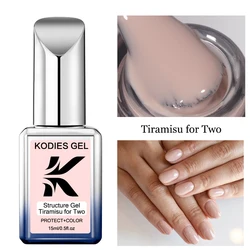 KODIES GEL Nude Color Structure Rubber Base Gel Nail Polish Semi Permanent UV Milky White Base Gel Top Coat Super Shine Manicure