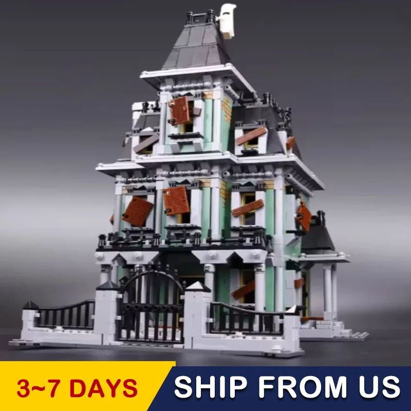 

Creative King Ideas Monster Haunted House Street view 10228 16007 Model Building Blocks MOC Halloween Christmas Toy Gifts
