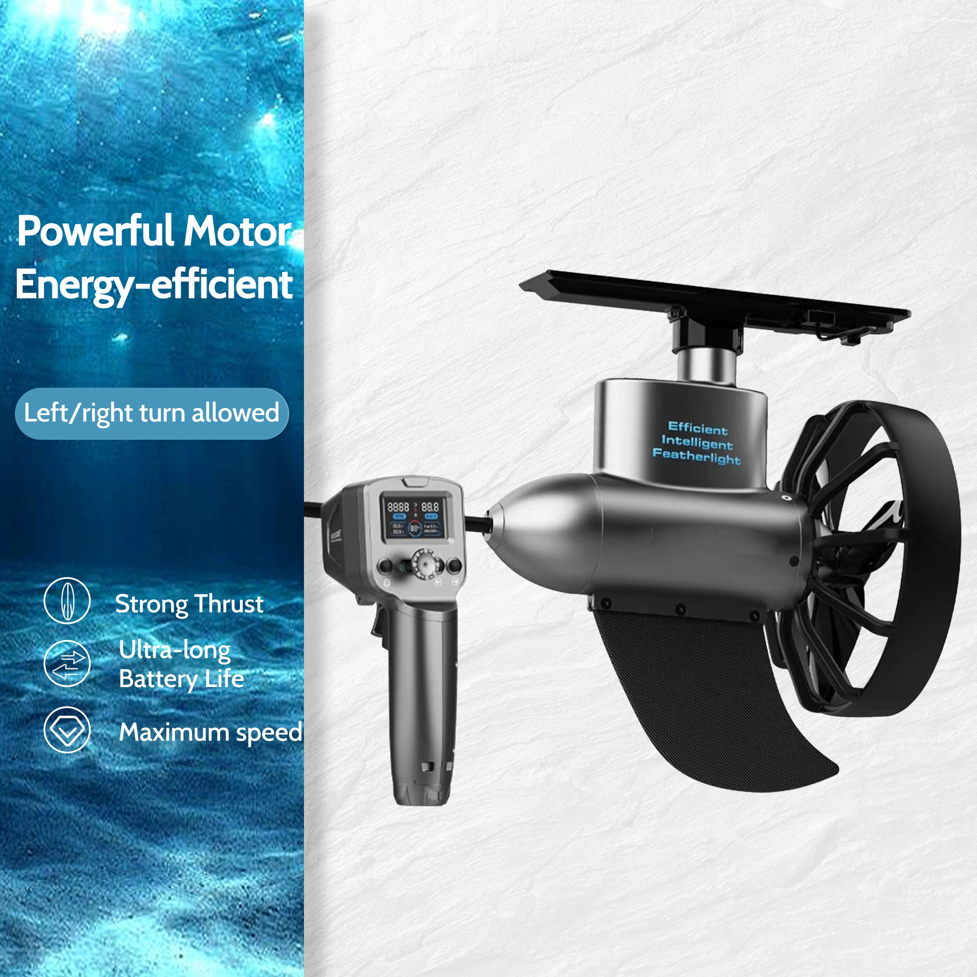 K4 سكوتر الدفع الكهربائي تحت الماء لقوارب الكاياك سوب لوحات قوارب الصيد دائم المضادة للتصادم متعدد المشاهد في الهواء الطلق الداعم #6
