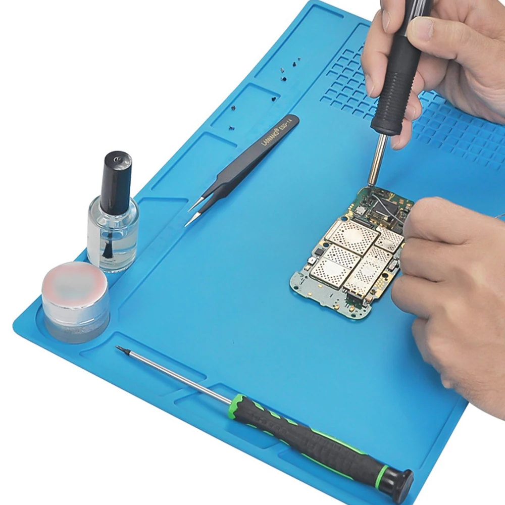 ESD Welding Mat With Magnetic Heat Insulation Working Pad Silicone Soldering Mat Soldering Work Station Pad For Phone Welding