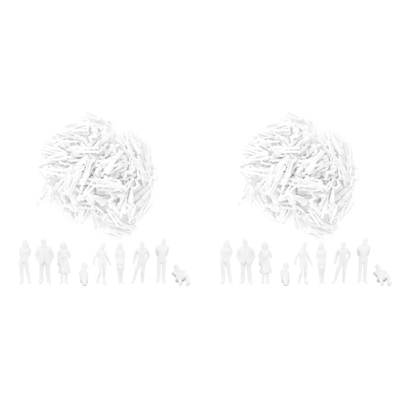 ABWE-1:50 figurines blanches modèle Architectural échelle humaine modèle HO peuples en plastique, 200 pièces