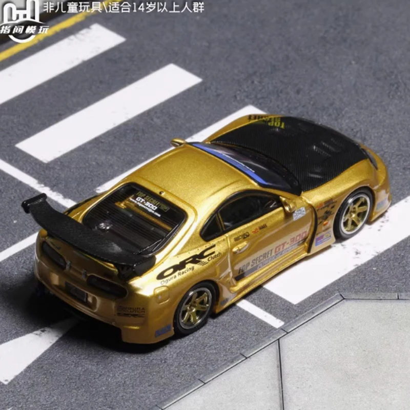 INNO 1:64 مقياس TYT SUPRA A80 TOP SECRET GT300 سبيكة محاكاة نموذج سيارة معدنية مجموعة ثابتة Decoratede عطلة لعبة هدية