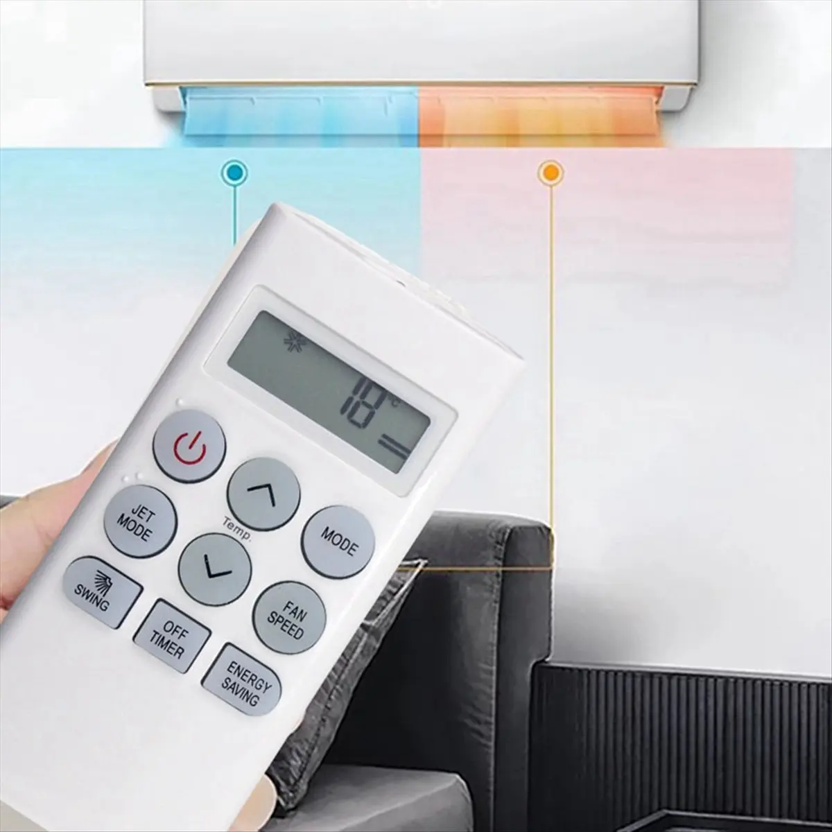 

Delighted- Replace Air Conditioner Remote Control for LG AKB73756203 Universal Remote Control