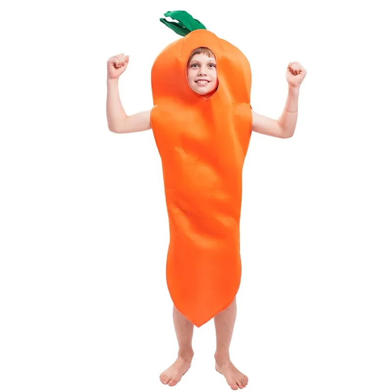 Children's clothing Halloween Party Friends And Family Gatherings Vegetables Carrot Cosplay Stage Suit