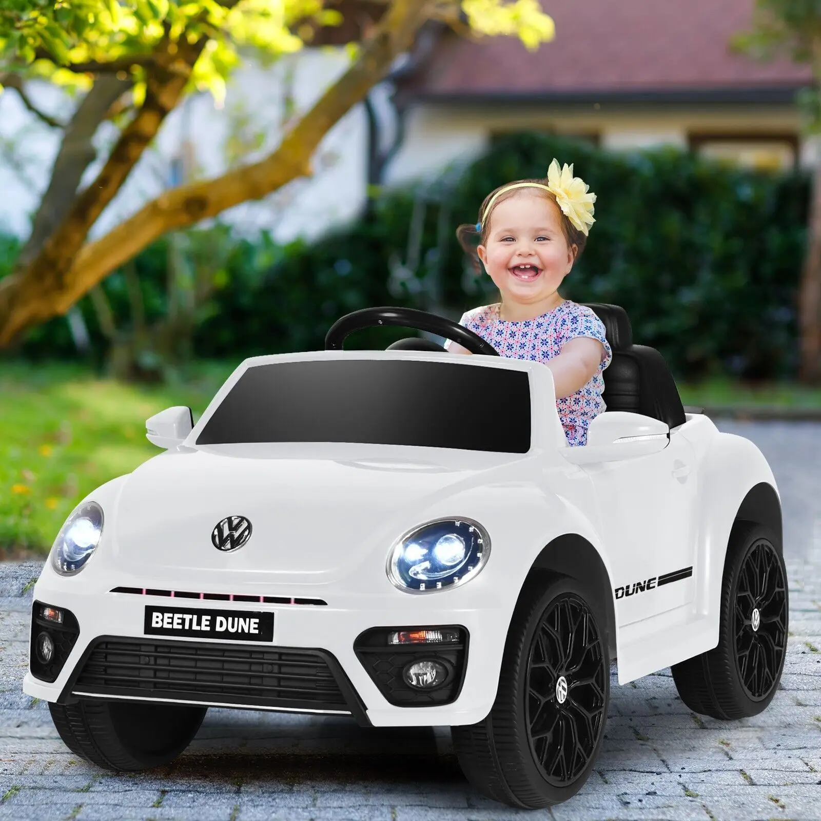 DORTALA Beetle Kids Electric Ride On Car Toddler 12V Battery Vehicle Toy w/Remote