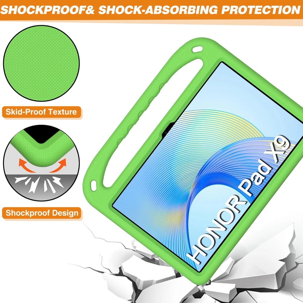 EVA Portable Shockproof Kids Safe Handle Stand Tablet Cover For Honor Pad X9 2023 11.5 inch Case