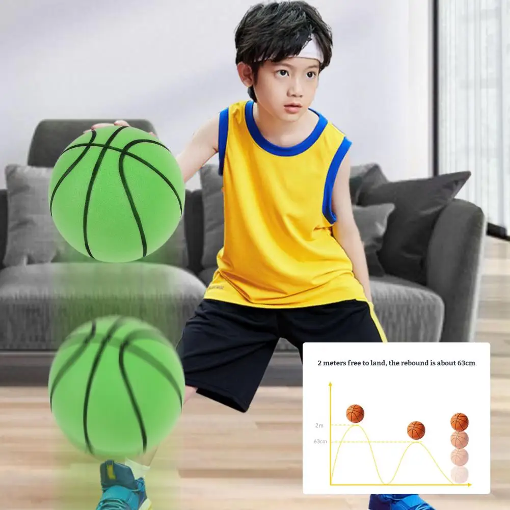 Sound-dampening Basketball High Bounce Silent Ball for Indoor Training Activities Children's Sports Equipment for Quiet