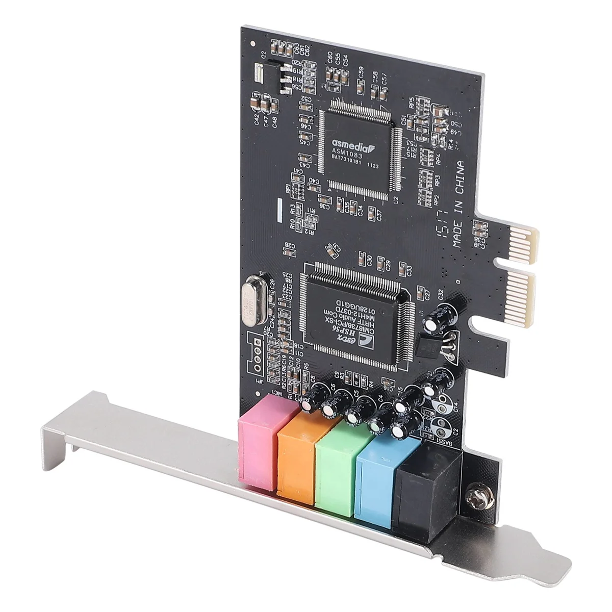 PCIe Sound Card 5.1, PCI Express Surround Card 3D Stereo Audio with High Sound Performance PC Sound Card CMI8738 Chip