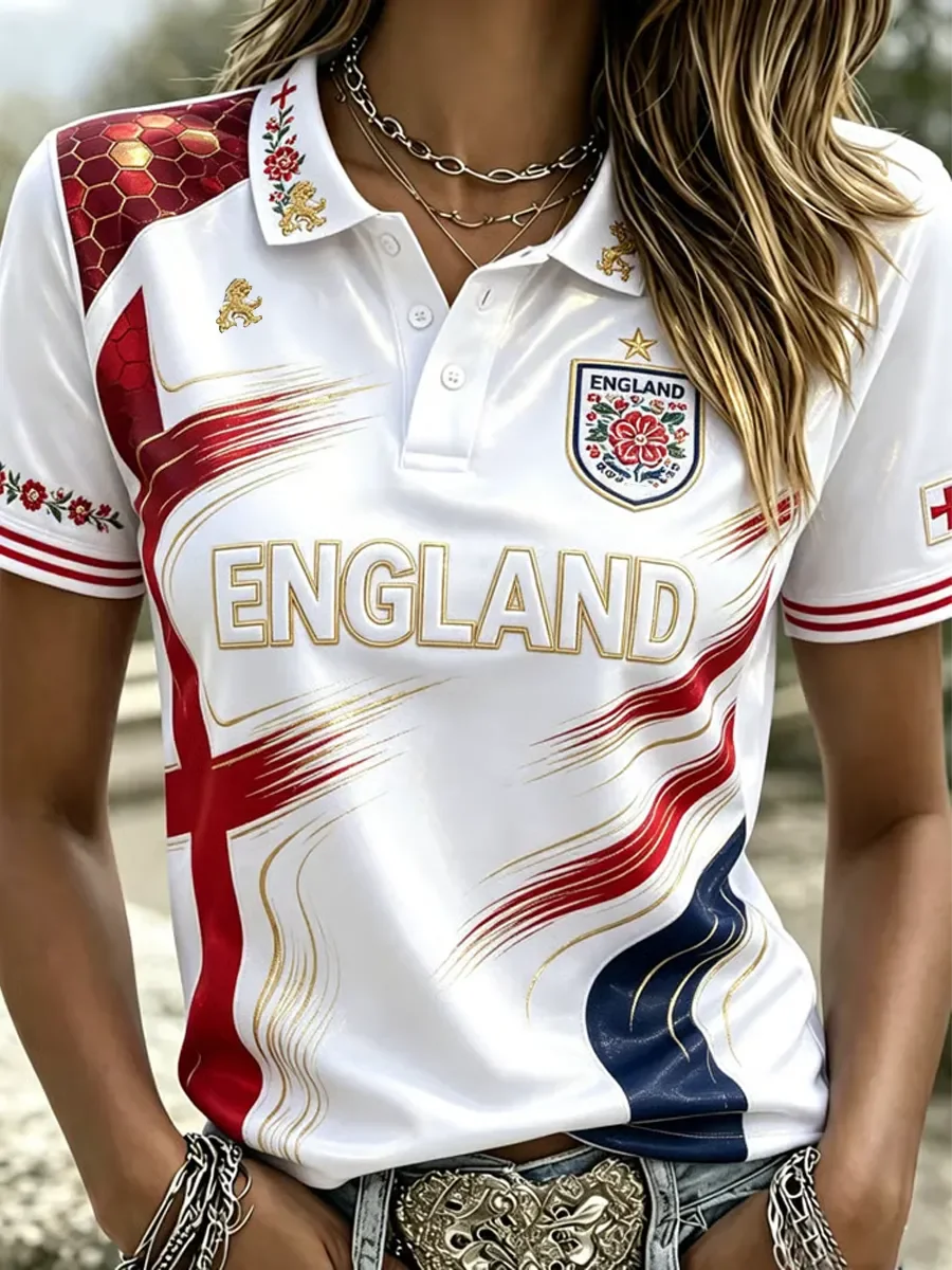 2026 Edition English Fans Football Polo Shirt - 3D Print - Fashionable and Comfortable - Suitable for Both Men and Women