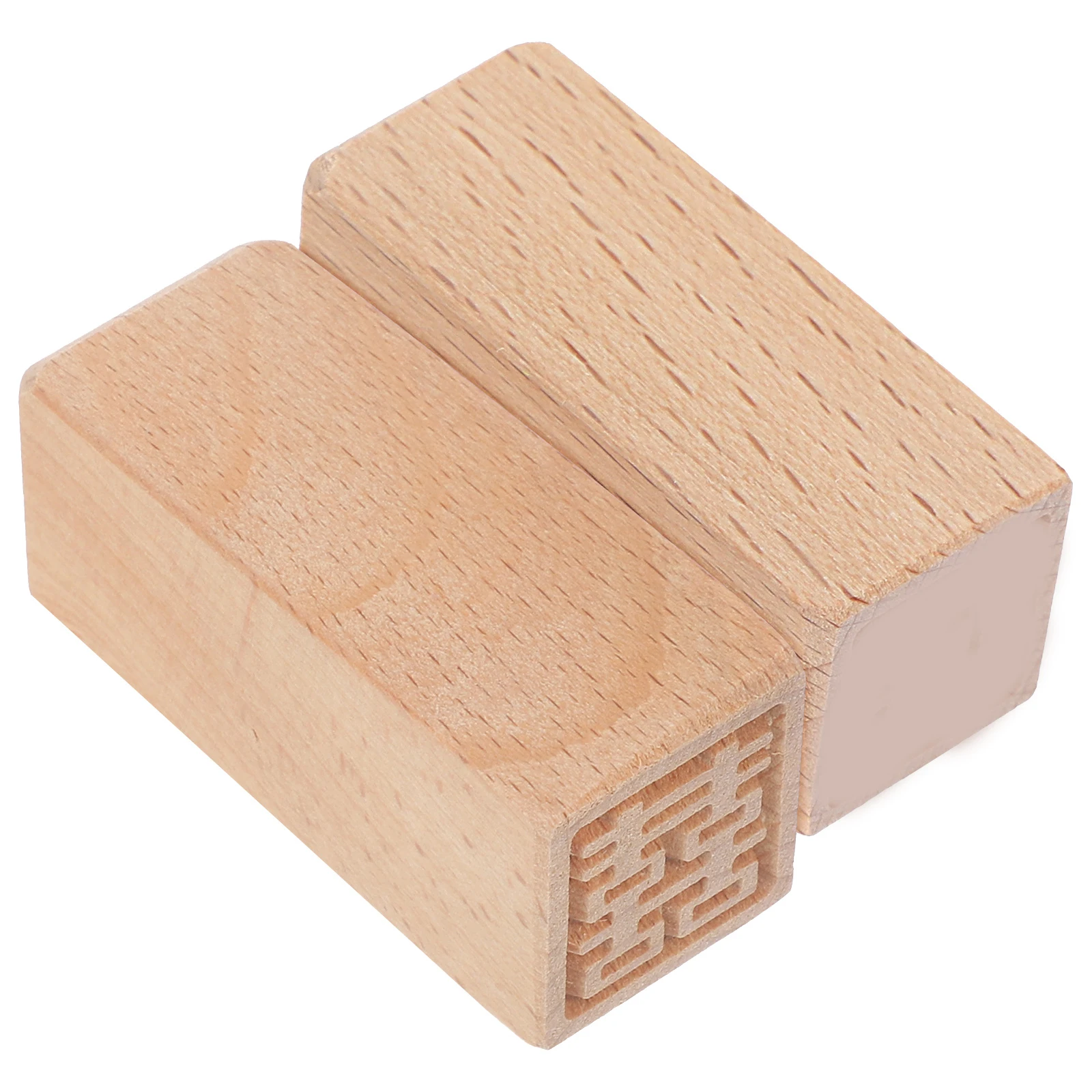 2 قطعة ختم مربع خشبي نمط أنيق فريد عملي DIY بها بنفسك سكرابوكينغ دعوات كتيب ختم خشبي أنيق نمط الختم