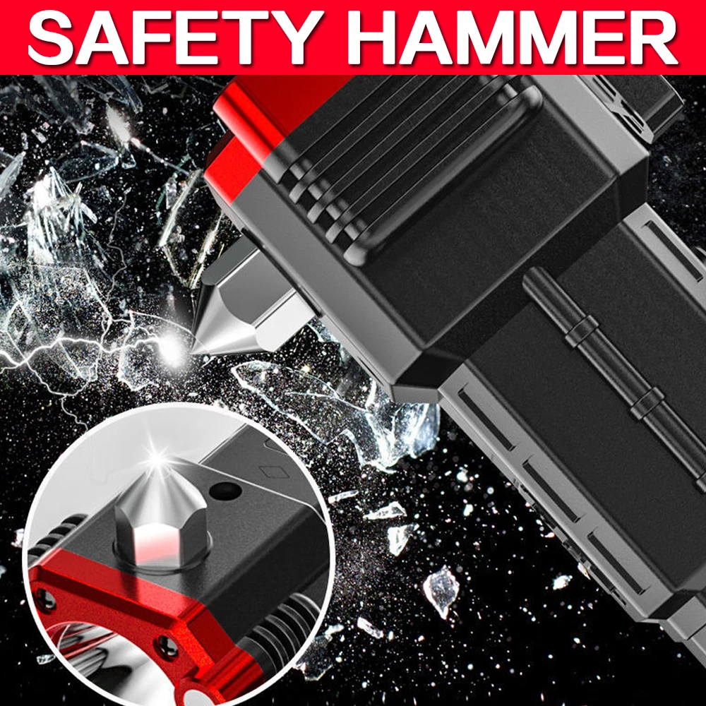 LED  TYPE-C USB Rechargeable Flashlight Torch Light  Waterproof Emergency Self-Rescue Hand Lamp Tactical Light