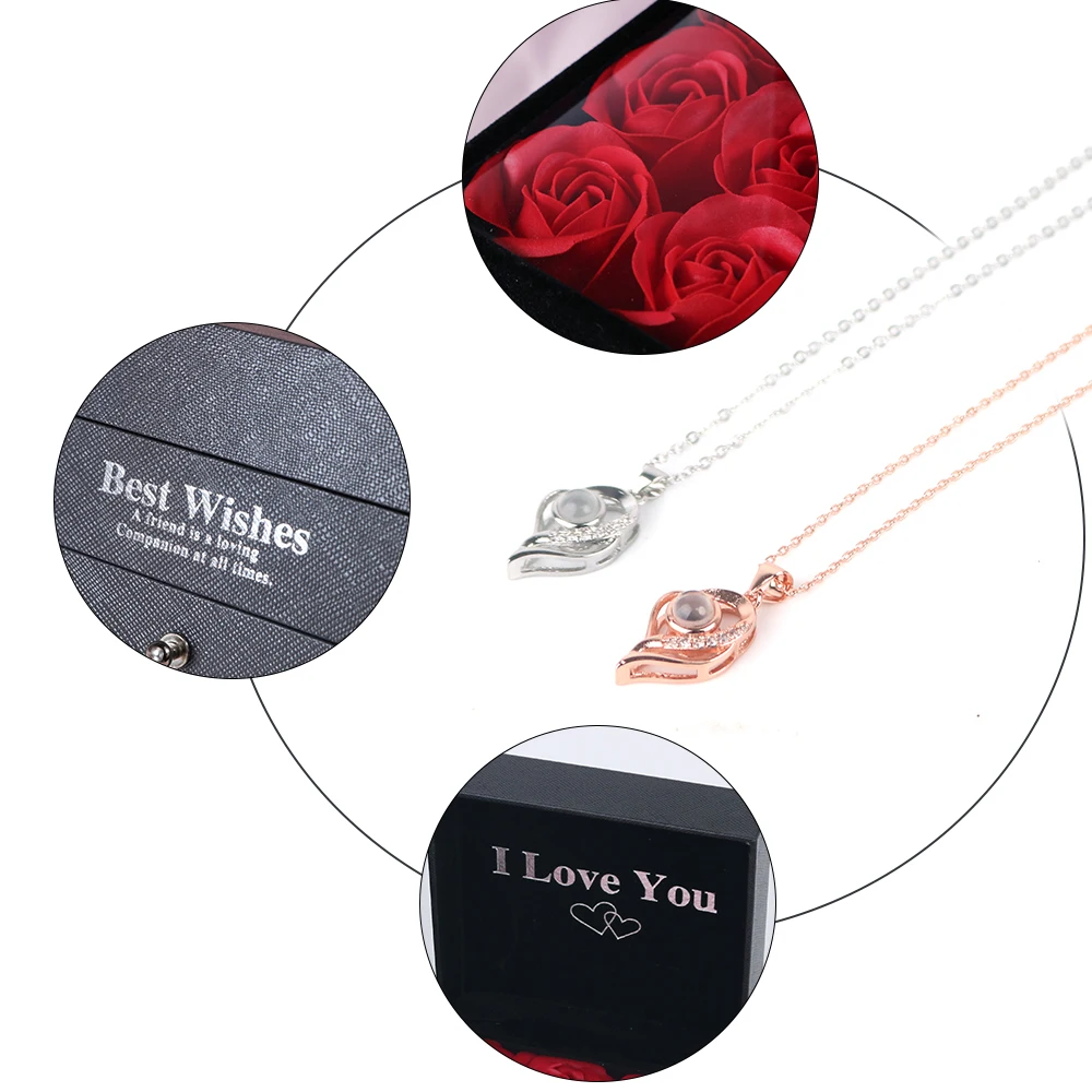 Romantic 9 Rose Jewelry Box 100 Languages 