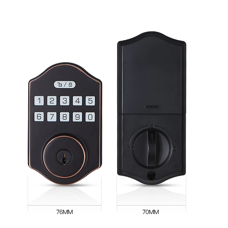 ICCSSI Tuya Lock Password Lock Smart Door Lock Password/Bluetooth/Key Unlock One Click Lock for Home Airbnb