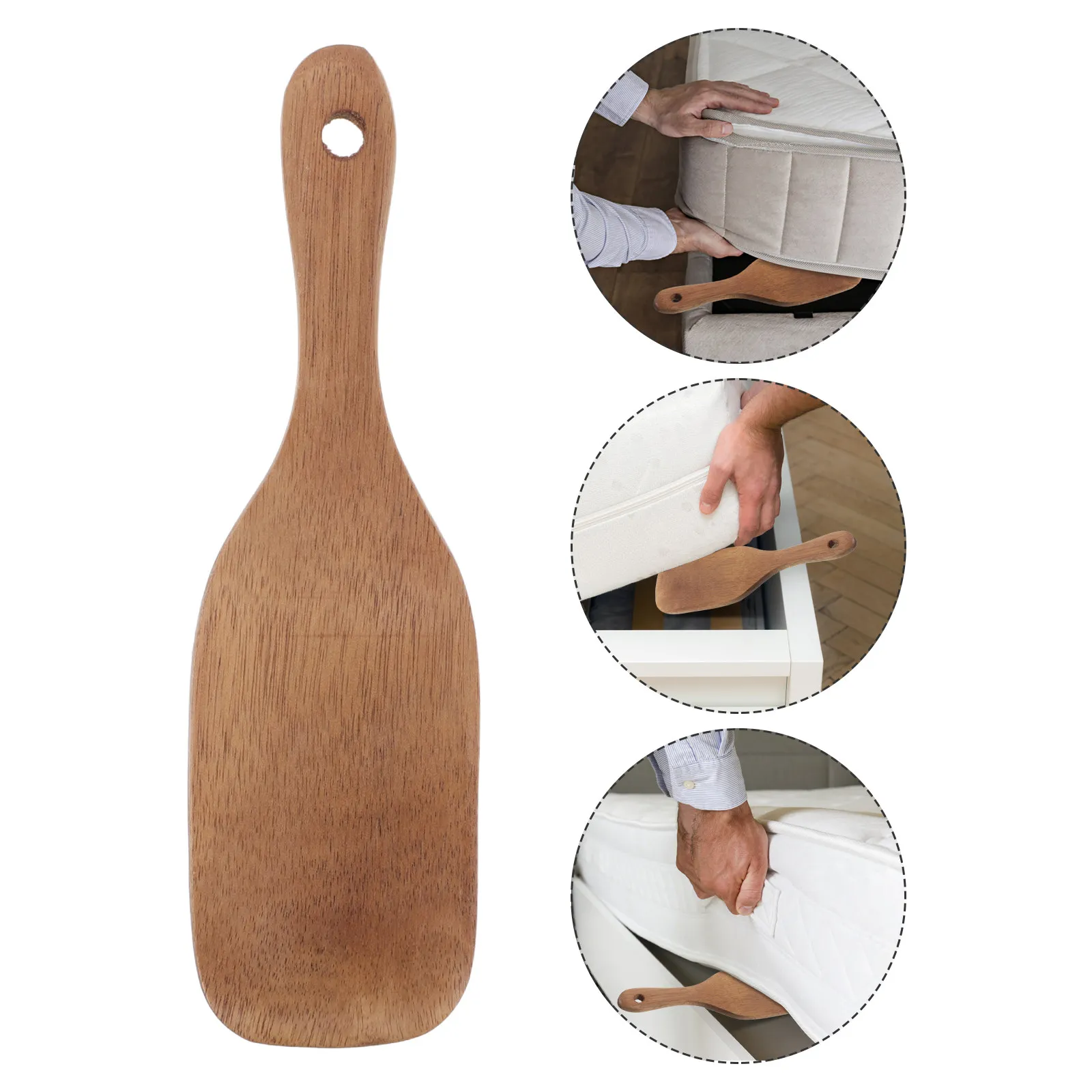 2Pcs Mattress Lifter Bed Maker Tool Wooden Sheet Tucking Paddle Reduces Back Strain Mattress Lifting and Tucking Tool
