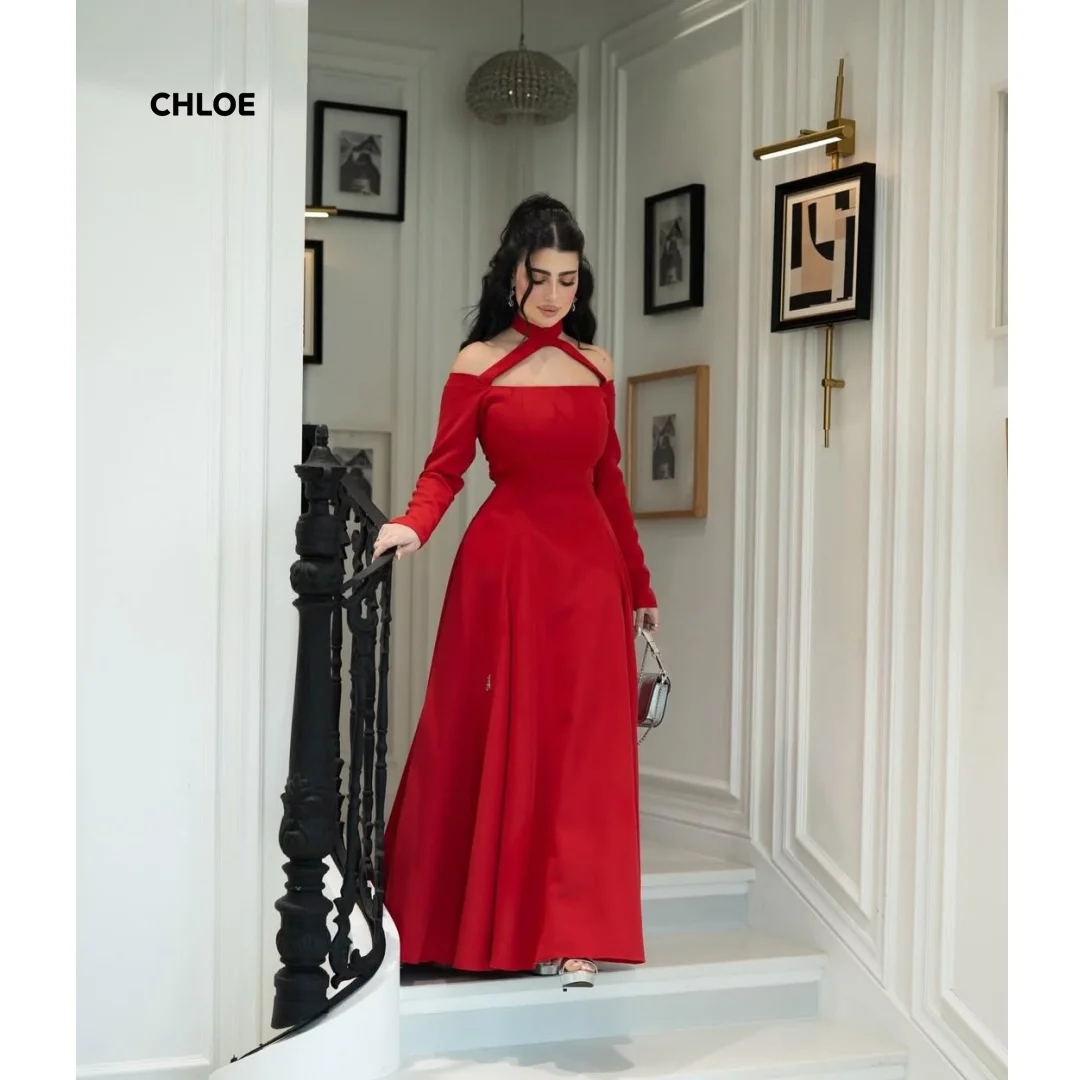

Line A Prom Dress Short Sleeves Wedding Dresses for Special Occasions Red Luxury Women's Elegant Party Dress Customized Satin