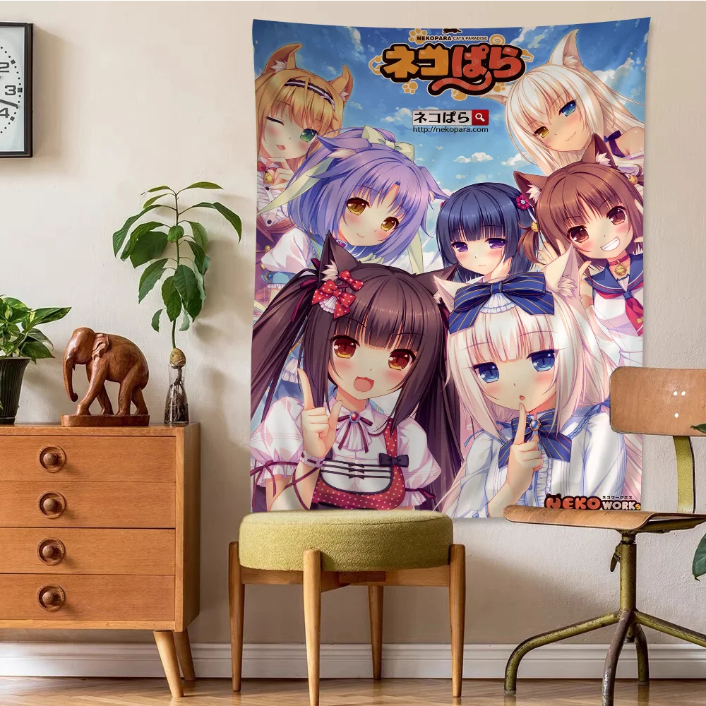 Anime Nekopara Self-adhesive Art Poster Whitepaper Sticker DIY Room Bar Cafe Wall Decor