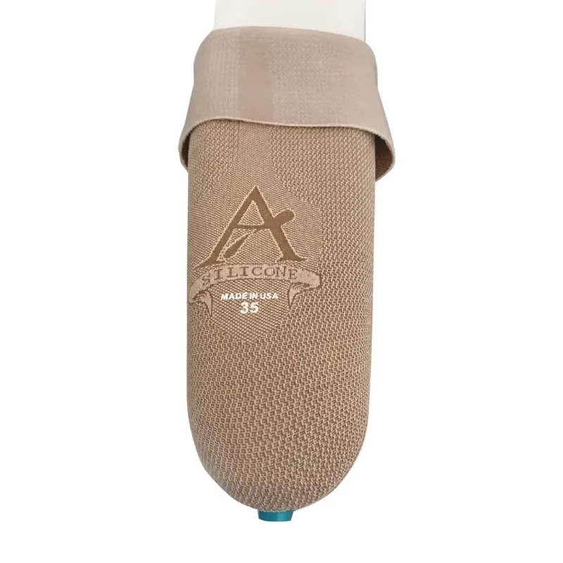 Targeted Knit-Covered Silicone Prosthetic Leg Liner for Distal Interface Checking