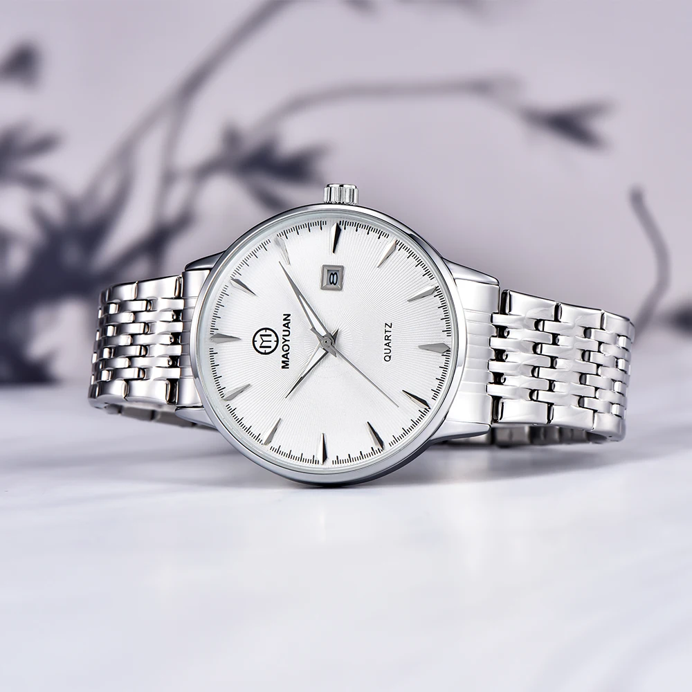 Maoyuan Luxury Men's Watch Waterproof Night Light Date Chronograph Men's Watch Sports Quartz Stainless Steel Men's Watch