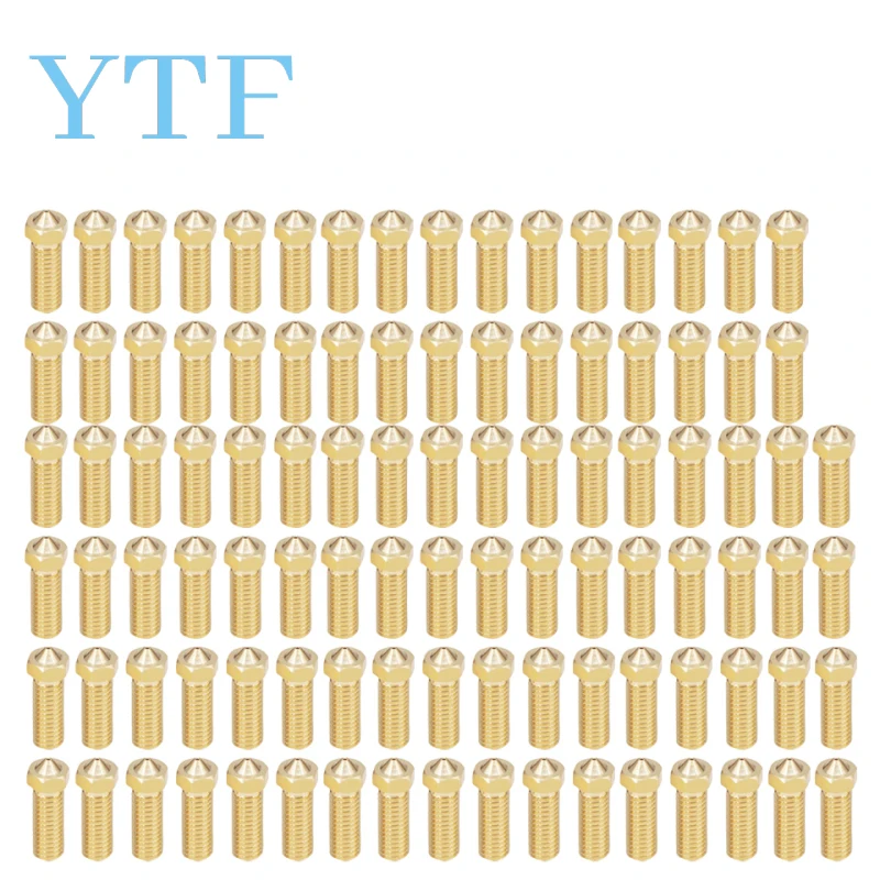 

1-100 шт. насадка для вулкана, длинное латунное сопло 0,4 мм 0,6 мм 0,8 мм 1,0 мм 1,2 мм, размер опционально для 3D-принтера, нить 1,75 мм 3,0 мм