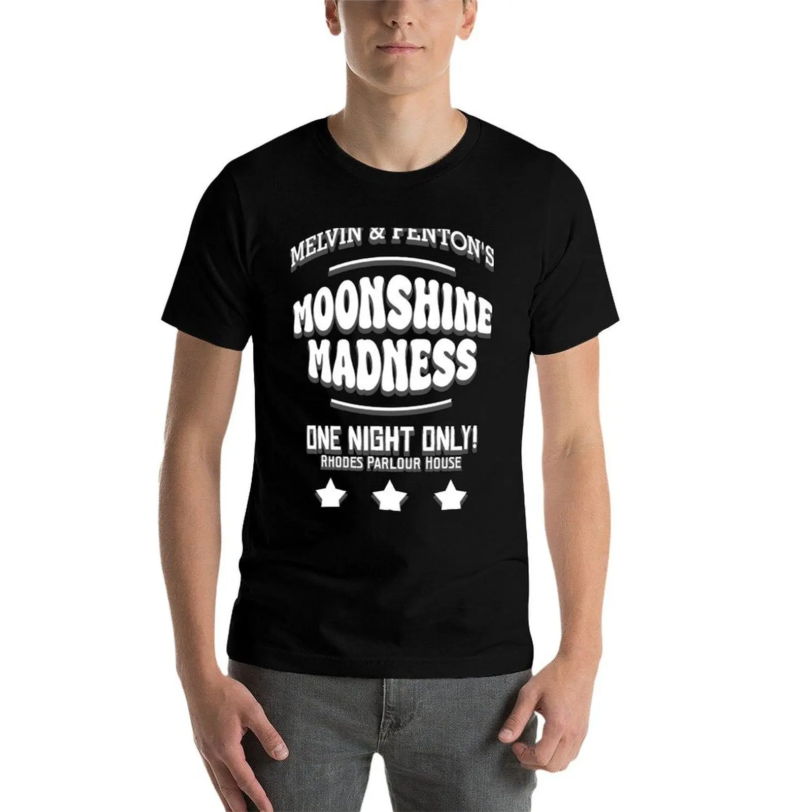 تي شيرت Melvin and Fenton's Moonshine Madness تي شيرت رجالي برسوم جرافيك تي شيرت أساسي