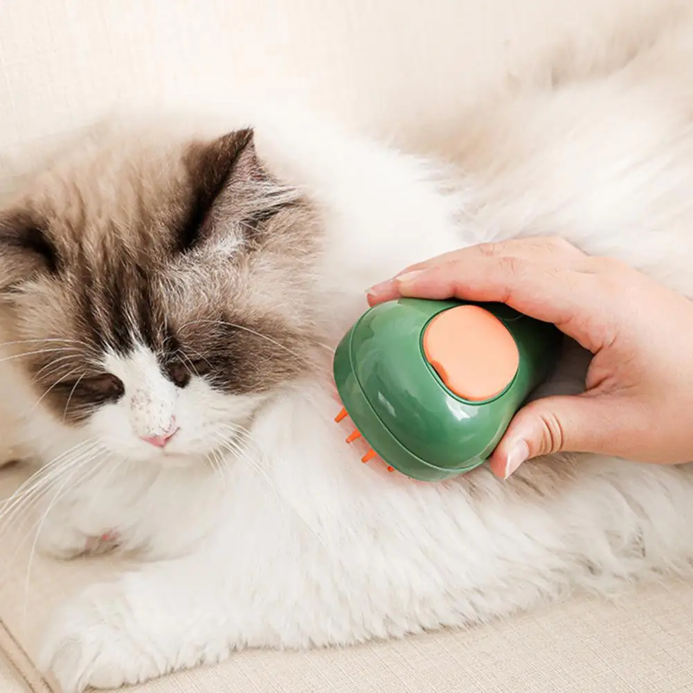 Spiral Design Pet Grooming Tool 3-in-1 Steamy Pet Hair Brush with Avocado Shape for Cats Dogs Grooming Massage Brush for Dogs