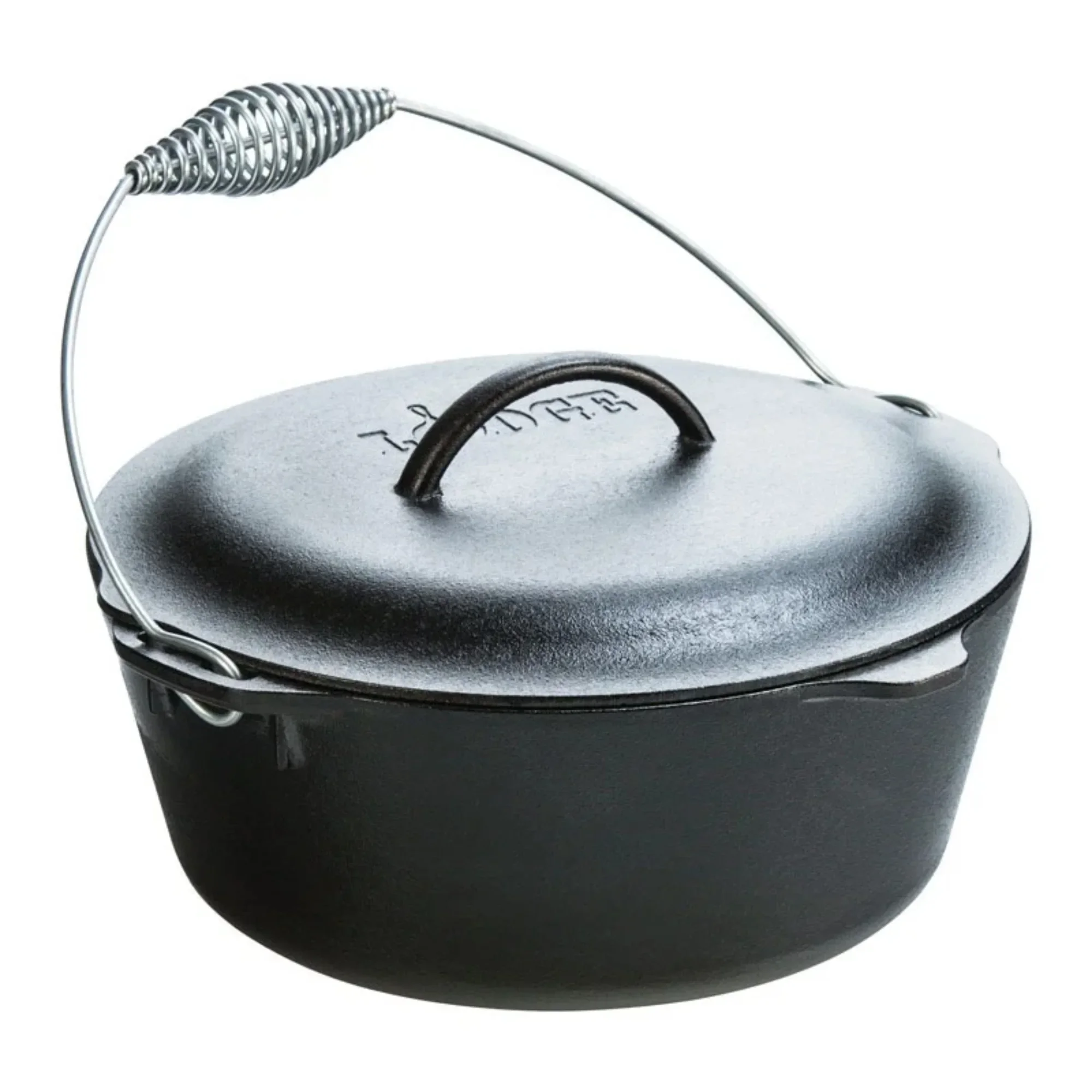 

Чугунная голландская духовка 7QT с железной крышкой, безопасная для духовки и плиты, для тушения, тушения, выпечки, даже нагрев, прочный