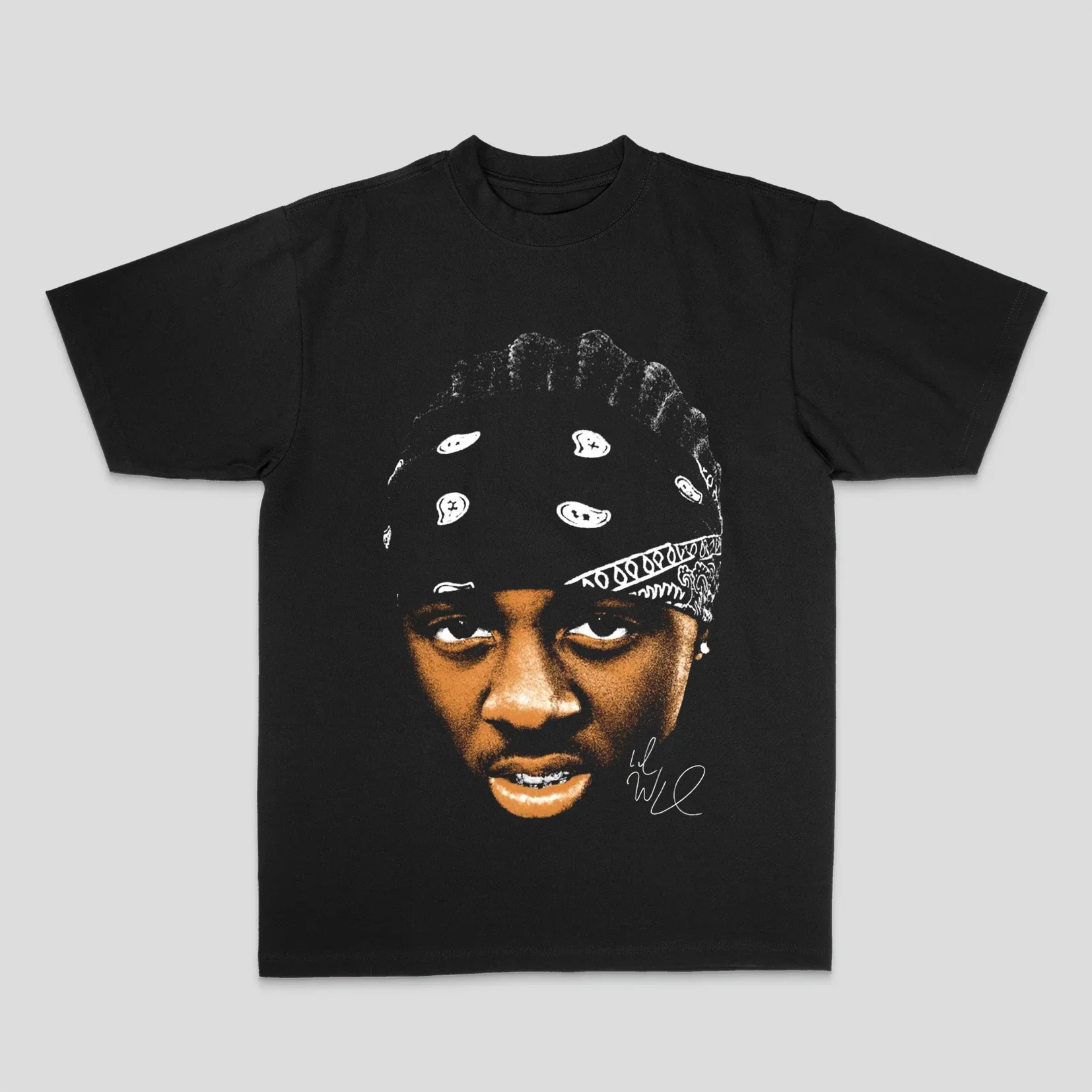 Hip-hop américain ample Style de rue Portrait pur coton impression directe numérique T-shirt à manches courtes tendance Streetwear unisexe