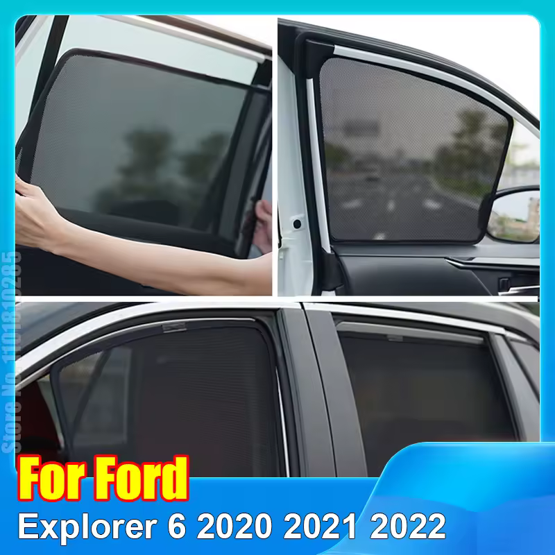For Ford Explorer 6 2020 2021 2022 Car Window SunShade UV Protection Auto Curtain Sun Shade Visor Net Mesh