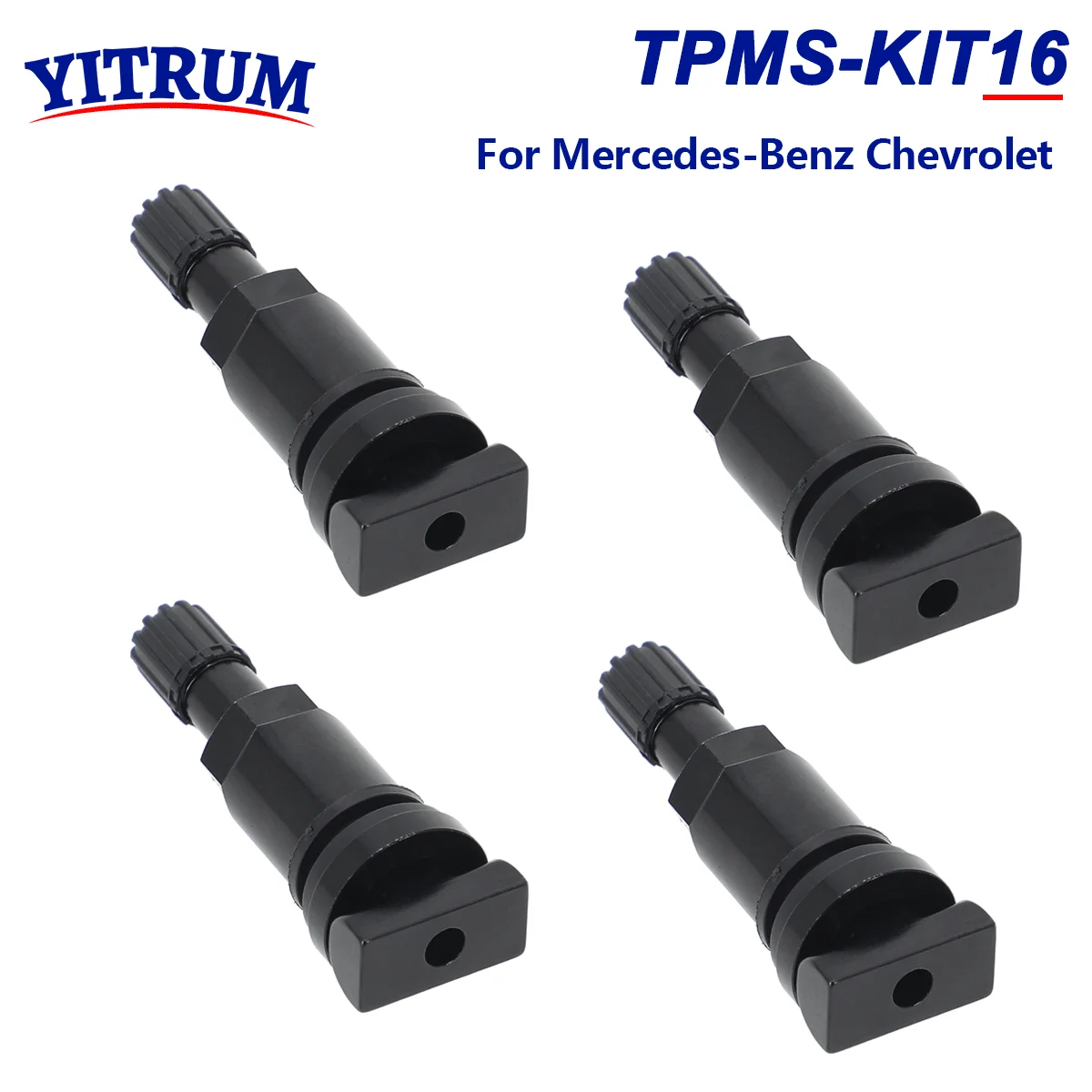 TPMS sensore di pressione dei pneumatici Kit di riparazione di ricambio dello stelo della valvola in gomma di alluminio nero per Hyundai Kia Honda Nissan BMW GM Chevrolet