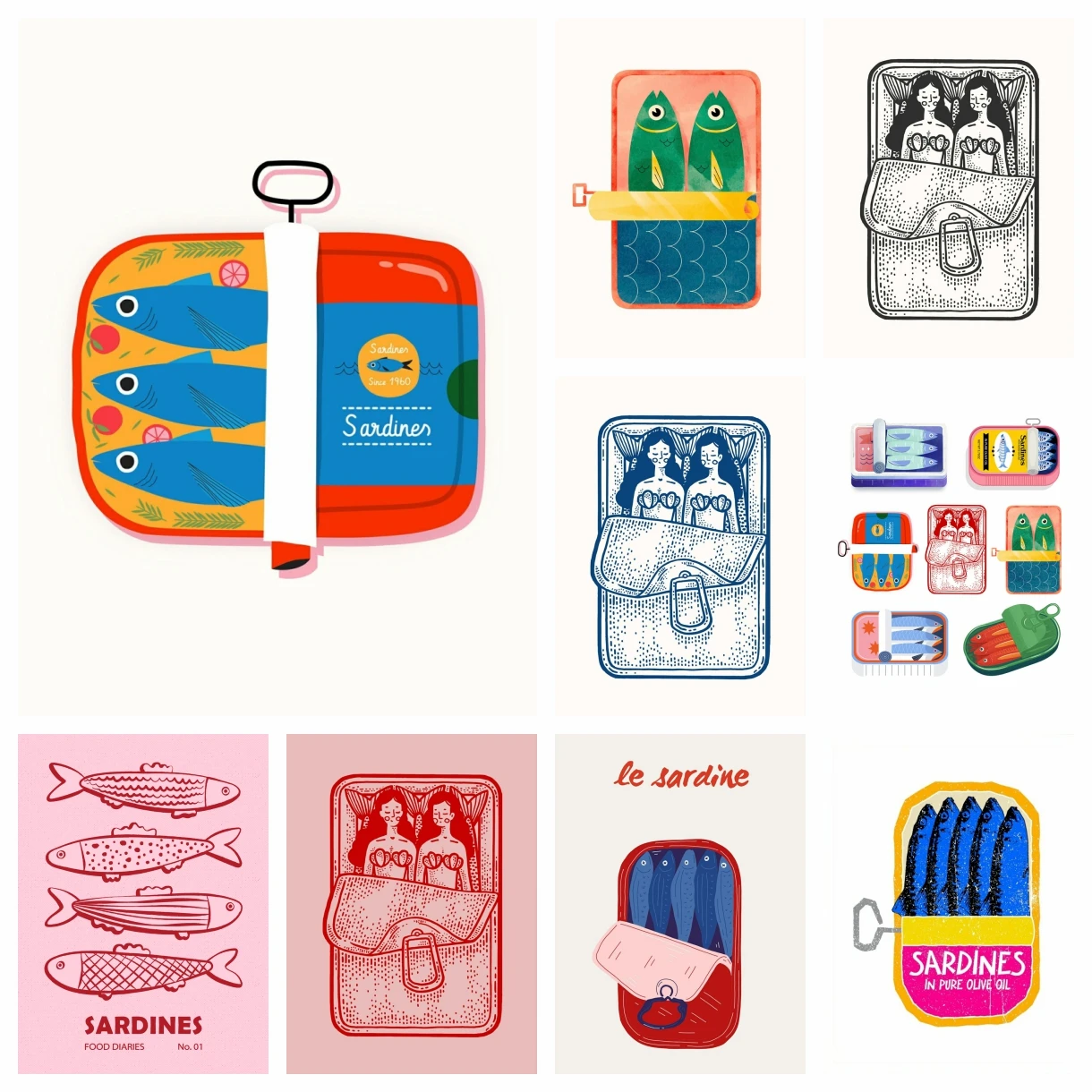 

DIY алмазные наборы для рисования, сардина, банка, ретро еда, поп, итальянские продукты, вышивка, мозаика, вышивка крестиком, домашний декор, детский подарок