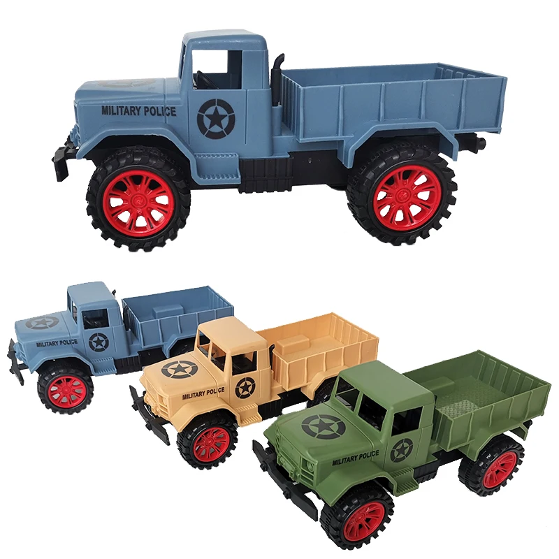 Inertial Military Car Pickup Truck Boys Toy Small Size Slide Vehicle Toys for Children