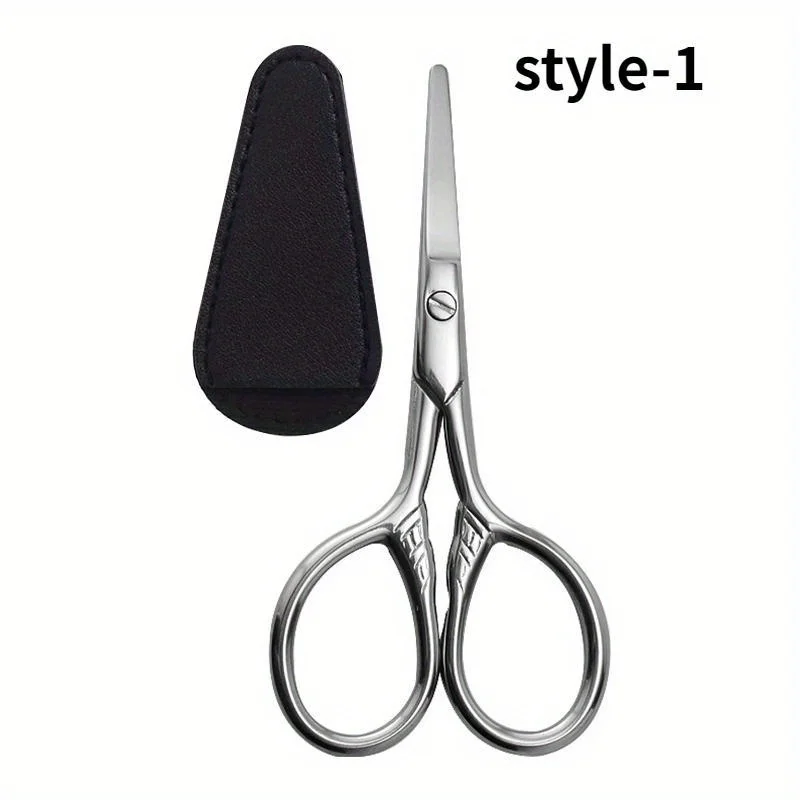 1Set Stainless Steel Small Makeup Grooming Scissors Eyebrow Nail Cuticle Beard Mustache Trimmer Nose Hair Tool