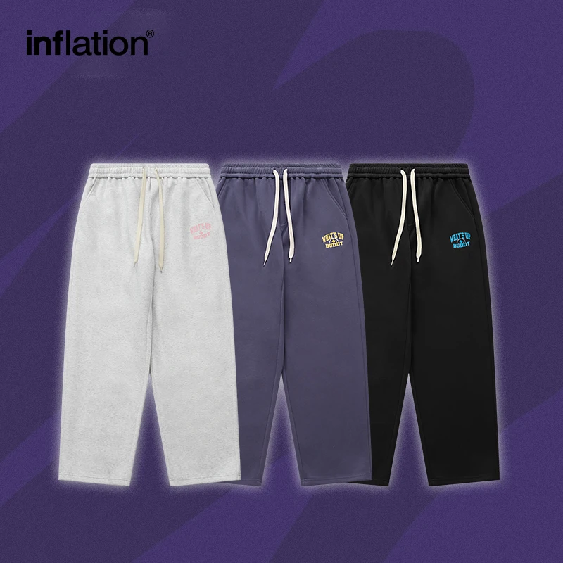 インフレメンズヴィンテージストレートレッグスウェットパンツカジュアルルーズフィットトラックパンツズボンユニセックス