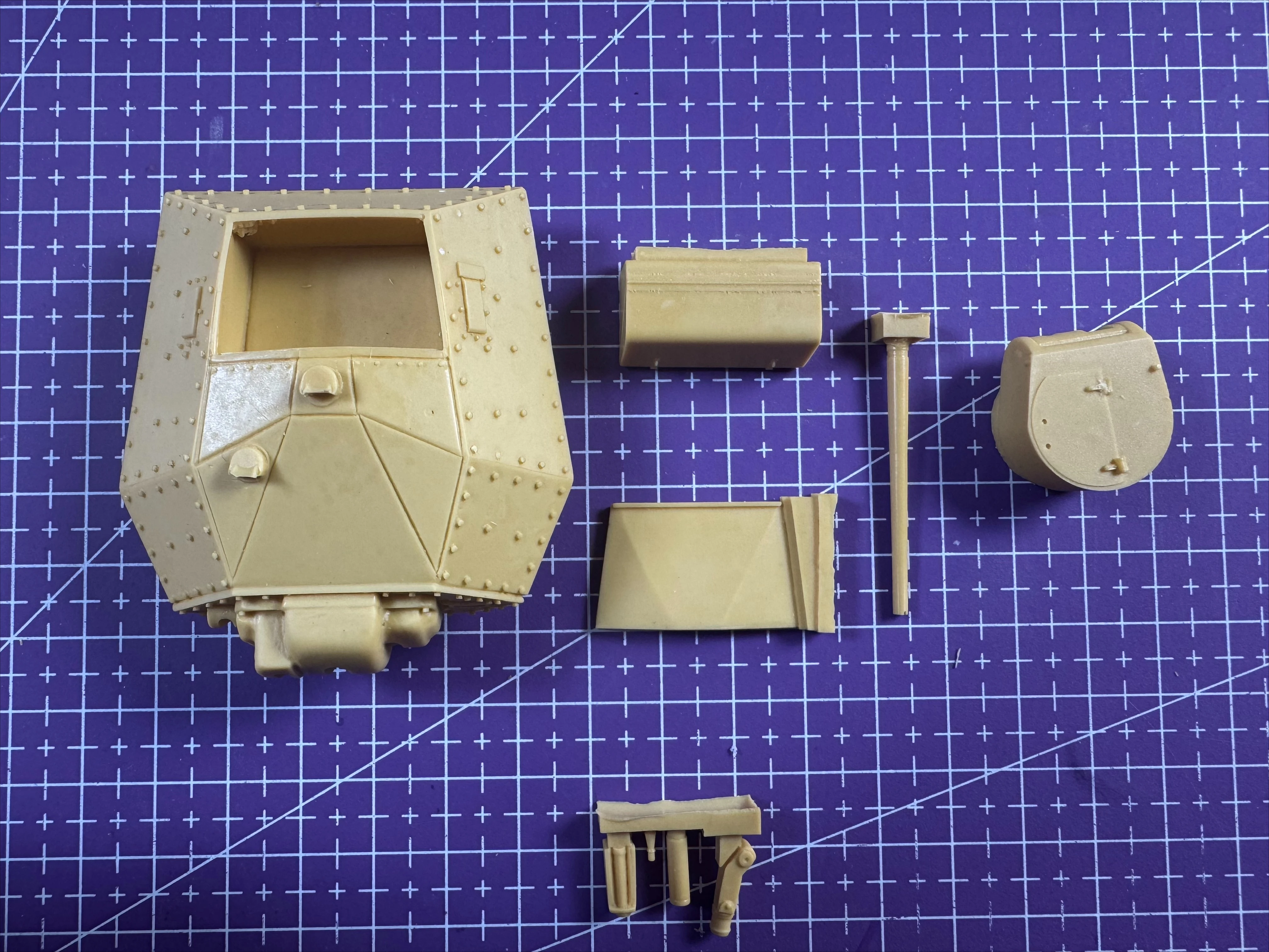 مجموعة أدوات تجميع نماذج الراتنج المصبوبة 1/35، GK، برج معدل من الراتنج، غير مطلي #2