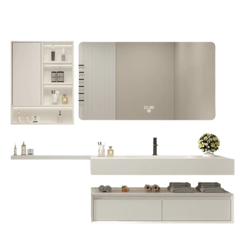 

Slate seamless integrated basin bathroom cabinet toilet toilet toilet extended side washbasin cabinet