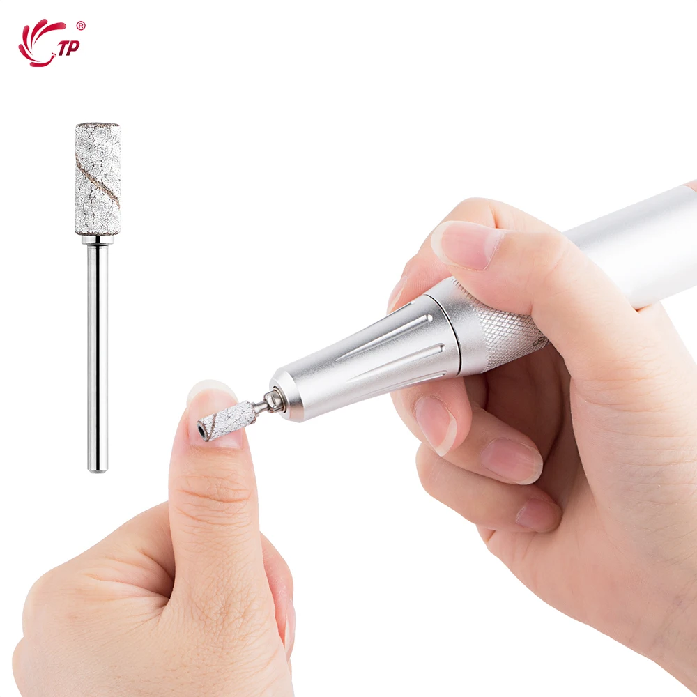 TP 5 uds broca de mandril de 3mm para bandas de lijado de uñas soporte de anillo de papel de lija de manicura de acero inoxidable accesorios de taladro de uñas de 3/32 ''